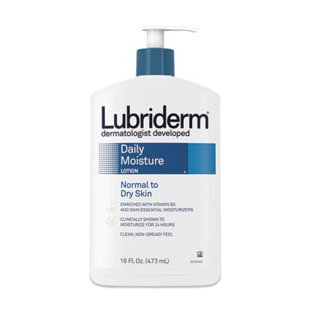 Johnson & Johnson Lubriderm, Skin Therapy Hand And Body Lotion, 16 Oz Pump Bottle, 12PK 48323